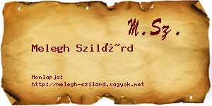 Melegh Szilárd névjegykártya