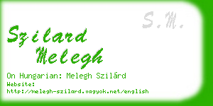 szilard melegh business card